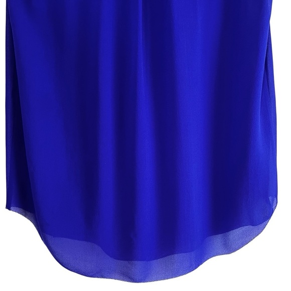 Babaton silk semi sheer ruffle front sleeveless blouse Sz M excellent condition - Picture 8 of 9